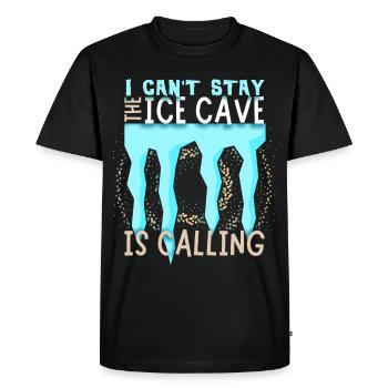 Speleologist, Ice Cave Ice Cave Research Saying - Men's Premium Organic T-Shirt - black - Front - Nico (187cm)