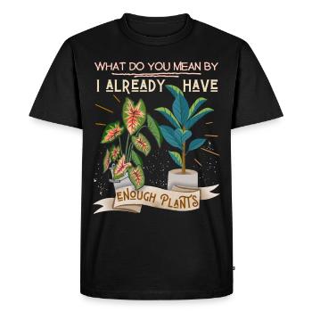 Plant-Daddy, Plant-Mommy, Plant Lover Plantes en pot - T-shirt Premium bio Homme - noir - Devant - Nico (187cm)