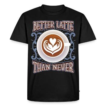 Café au lait, drôle de dicton, buveur de café jeu de mots - T-shirt Premium bio Homme - noir - Devant - Nico (187cm)