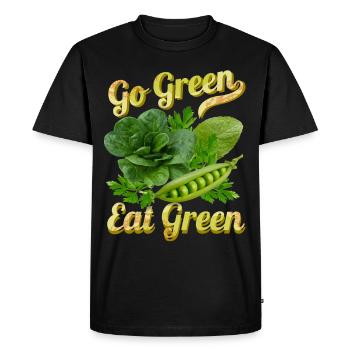 Légumes verts, drôle de dicton végétaliens, végétariens - T-shirt Premium bio Homme - noir - Devant - Nico (187cm)