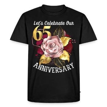 65th anniversary, anniversary celebration, wedding anniversary - Men's Premium Organic T-Shirt - black - Front - Nico (187cm)