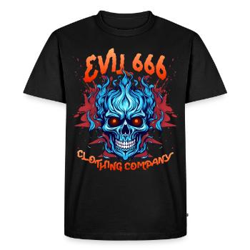 Diable Diable, Mal 666, Comique Diable Satan Dire - T-shirt Premium bio Homme - noir - Devant - Nico (187cm)