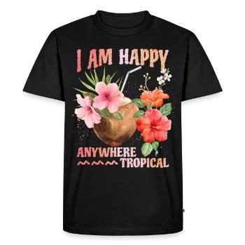 Cocktail de noix de , Hibiscus, Tropiques, Mers du Sud, Dicton - T-shirt Premium bio Homme - noir - Devant - Nico (187cm)