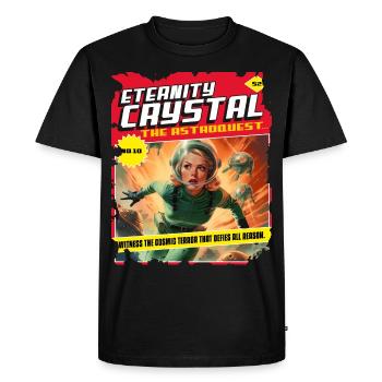 des années 50, bande dessinée des années 1950, vaisseau spatial cosmique - T-shirt Premium bio Homme - noir - Devant - Nico (187cm)