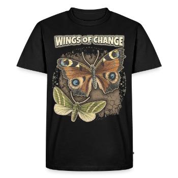 Papillon papillon Vintage papillon dicton - T-shirt Premium bio Homme - noir - Devant - Nico (187cm)