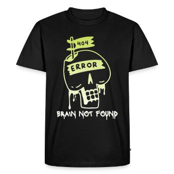 404-html error, Computer Nerd, No-Brain Saying - Men's Premium Organic T-Shirt - black - Front - Nico (187cm)