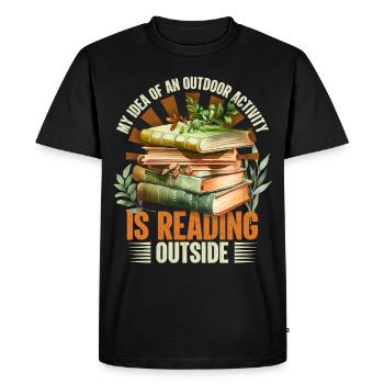 Sports, Sportif, Livre De Sport Récréatif, Lecture Dire - T-shirt Premium bio Homme - noir - Devant - Nico (187cm)