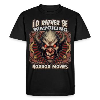 Horror Movies, Devil Mask, Scary Zombie - Men's Premium Organic T-Shirt - black - Front - Nico (187cm)