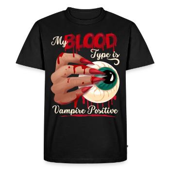 Sang de vampire, suceur de sang dicton drôle - T-shirt Premium bio Homme - noir - Devant - Nico (187cm)