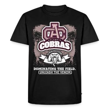 Baseball, Cobras Club Logo, Baseball Club Saying - Men's Premium Organic T-Shirt - black - Front - Nico (187cm)