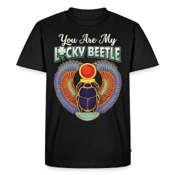 Scarabée de la Saint-Valentin, Love Love Saying - T-shirt Premium bio Homme - noir - Devant - Nico (187cm)