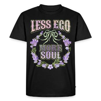 Motivational Quote, Quote Egoism, Lavender Wreath - Men's Premium Organic T-Shirt - black - Front - Nico (187cm)