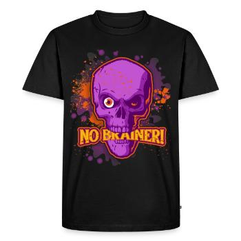 Skull Cartoon, Skull, Zombies Saying - Men's Premium Organic T-Shirt - black - Front - Nico (187cm)