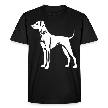 Silhouette de chien dogue allemand - T-shirt Premium bio Homme - noir - Devant - Nico (187cm)
