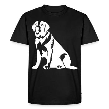 Saint Bernard Dog Silhouette - Men's Premium Organic T-Shirt - black - Front - Nico (187cm)