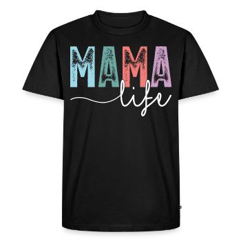 Vie de maman - T-shirt Premium bio Homme - noir - Devant - Nico (187cm)