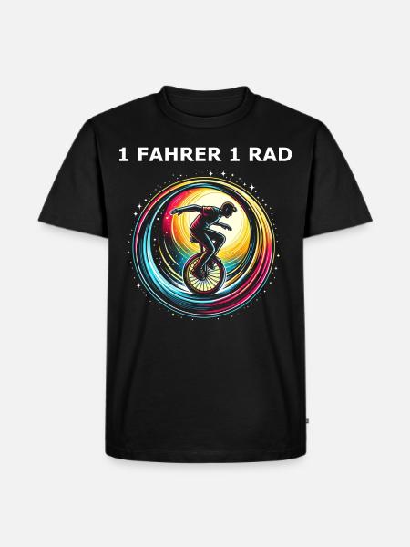 Einrad - Männer Premium Bio T-Shirt - Schwarz
