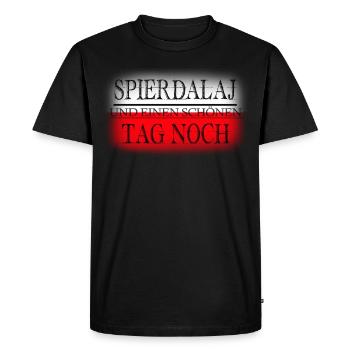 Spierdalaj et une belle journée - T-shirt Premium bio Homme - noir - Devant - Nico (187cm)