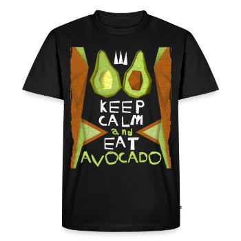 Avocado fan, funny saying, avocado saying - Men's Premium Organic T-Shirt - black - Front - Nico (187cm)