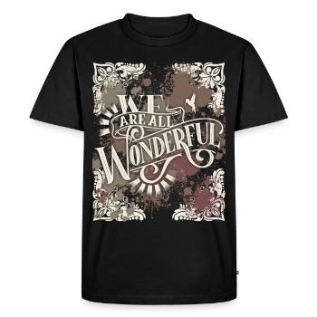 Motivational inspiration, saying vintage calligraphy - Men's Premium Organic T-Shirt - black - Front - Nico (187cm)