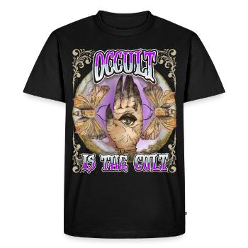 Occult, Eye All-Seeing Eye Magic Vintage Style - Men's Premium Organic T-Shirt - black - Front - Nico (187cm)