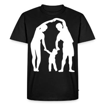 Famille Papa Mama - T-shirt Premium bio Homme - noir - Devant - Nico (187cm)