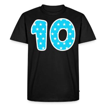 Ten - Men's Premium Organic T-Shirt - black - Front - Nico (187cm)