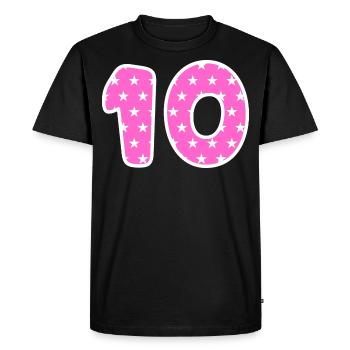 Ten - Men's Premium Organic T-Shirt - black - Front - Nico (187cm)