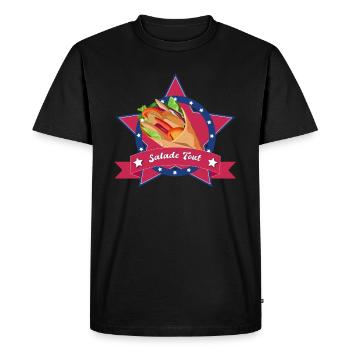 salade tout etoile - T-shirt Premium bio Homme - noir - Devant - Nico (187cm)