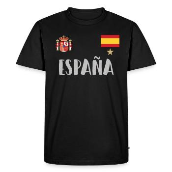 Espagne Maillot de football Drapeau espagnol - T-shirt Premium bio Homme - noir - Devant - Nico (187cm)