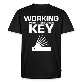 Cambrioleur Serrurier Technicien de Verrouillage Conception - T-shirt Premium bio Homme - noir - Devant - Nico (187cm)