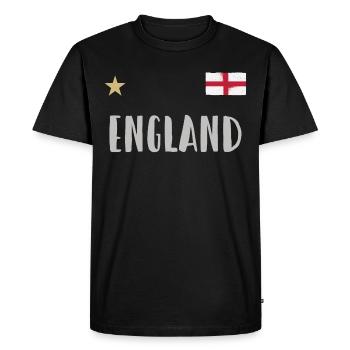 Maillot de football de l’Angleterre Drapeau anglais - T-shirt Premium bio Homme - noir - Devant - Nico (187cm)
