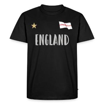 Maillot de football de l’Angleterre Drapeau anglais - T-shirt Premium bio Homme - noir - Devant - Nico (187cm)