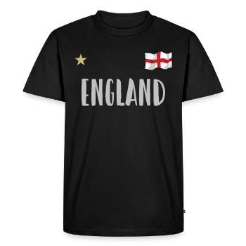 Maillot de football de l’Angleterre Drapeau anglais - T-shirt Premium bio Homme - noir - Devant - Nico (187cm)
