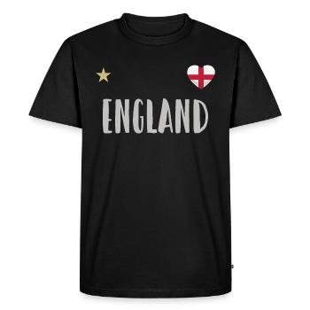 Maillot de football de l’Angleterre Drapeau anglais - T-shirt Premium bio Homme - noir - Devant - Nico (187cm)