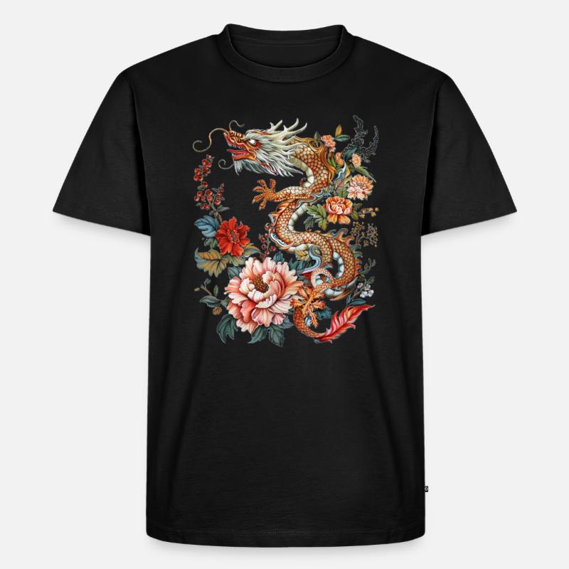 Toller Drache - Männer Premium Bio T-Shirt - Schwarz