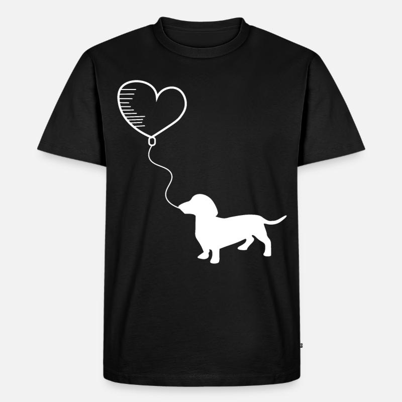 Dackel - Männer Premium Bio T-Shirt - Schwarz