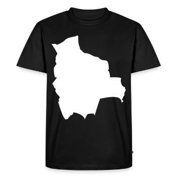 Drapeau de la carte de la bolivie - T-shirt Premium bio Homme - noir - Devant - Nico (187cm)