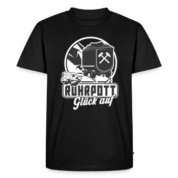Chance de Ruhrpott sur les mineurs de l’extraction de l’histoire - T-shirt Premium bio Homme - noir - Devant - Nico (187cm)