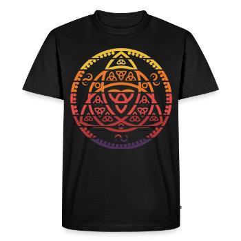 Vegvisir Futhark Runen, Symbole Viking, Vintage - T-shirt Premium bio Homme - noir - Devant - Nico (187cm)