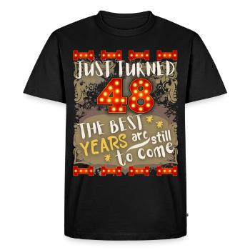 48ème anniversaire 48 ans design vintage, disant - T-shirt Premium bio Homme - noir - Devant - Nico (187cm)