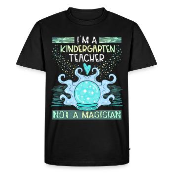 Enseignante de maternelle, enseignante de maternelle dicton drôle - T-shirt Premium bio Homme - noir - Devant - Nico (187cm)