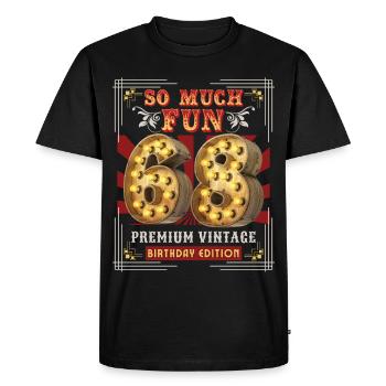 68ème anniversaire 68 ans Vintage-Retro Fun-Birthday - T-shirt Premium bio Homme - noir - Devant - Nico (187cm)