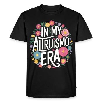 Altruisme Don désintéressé Donner d’école - T-shirt Premium bio Homme - noir - Devant - Nico (187cm)