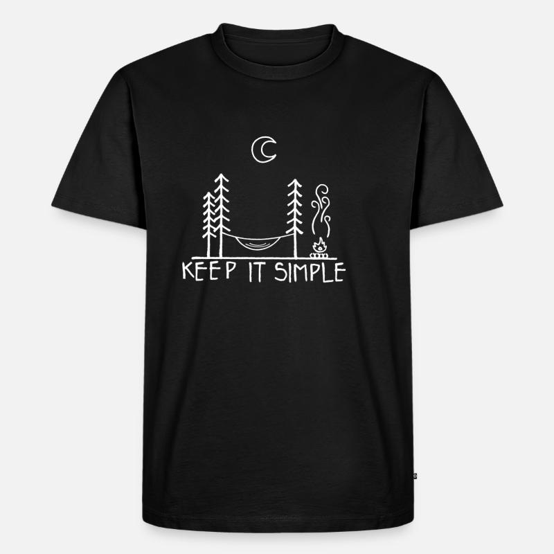 Keep it Simple Campfire - Men's Premium Organic T-Shirt - black