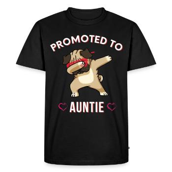 Promu à tante, tante mignonne, nouvelle tante, drôle - T-shirt Premium bio Homme - noir - Devant - Nico (187cm)