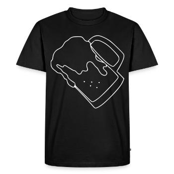 Fête de dessin de bière Célébrez le blanc - T-shirt Premium bio Homme - noir - Devant - Nico (187cm)