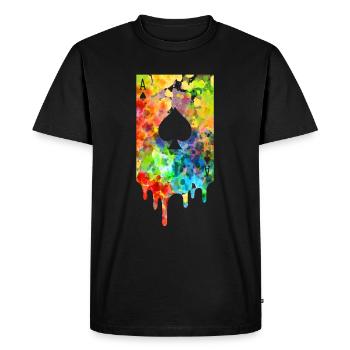 Couleur colorée de cartes de poker de poker - T-shirt Premium bio Homme - noir - Devant - Nico (187cm)