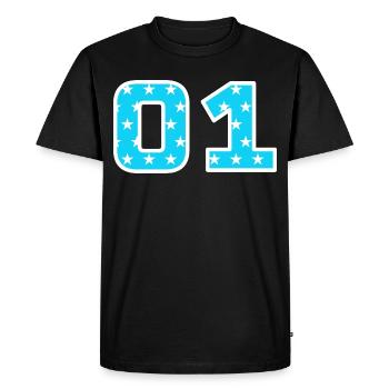 01 - Équipe - Sports d’équipe - T-shirt Premium bio Homme - noir - Devant - Nico (187cm)