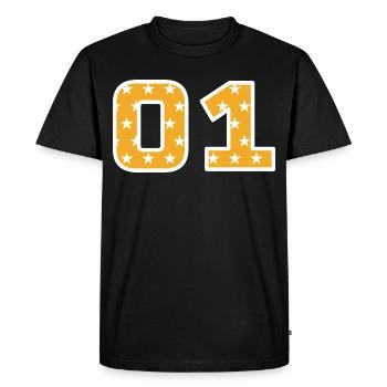 Équipe - 01 - T-shirt Premium bio Homme - noir - Devant - Nico (187cm)